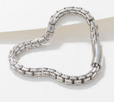 Italian Sterling Silver Split Link Bracelet Small: 6-1/2"